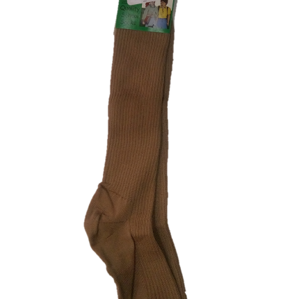 brown plain socks