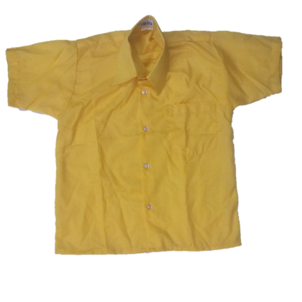 yellow short sleeved shirt