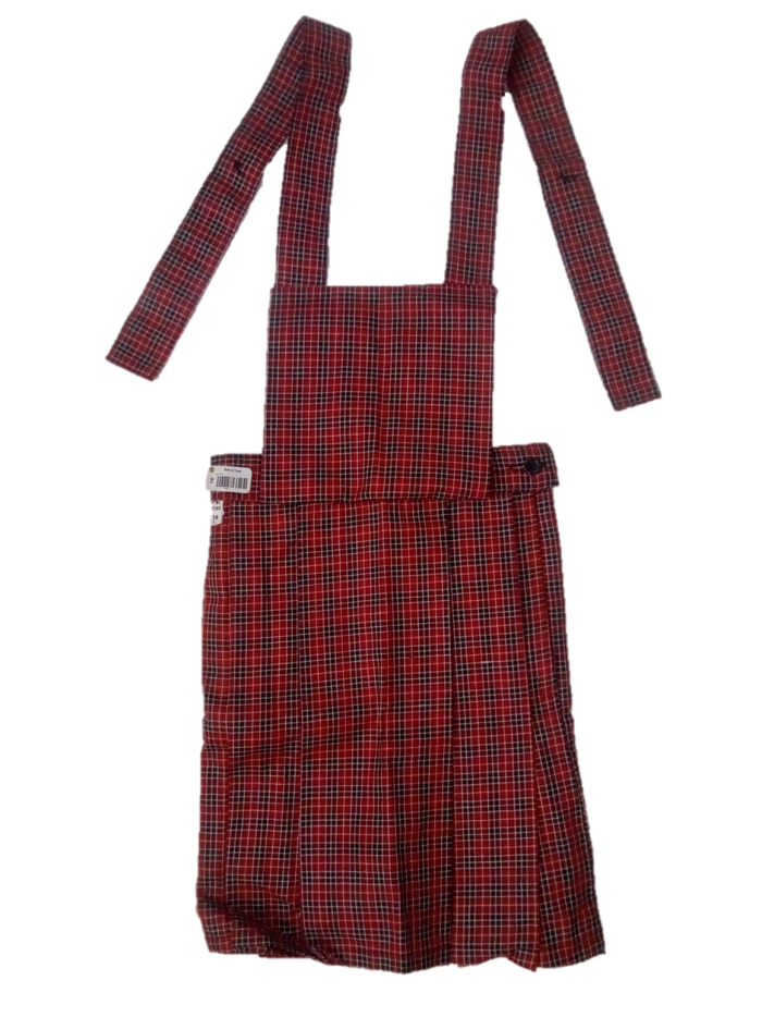 red bedi checked tunic