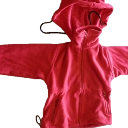 red plain fleece Jacket