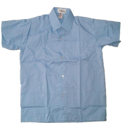 light blue short sleeved shirt